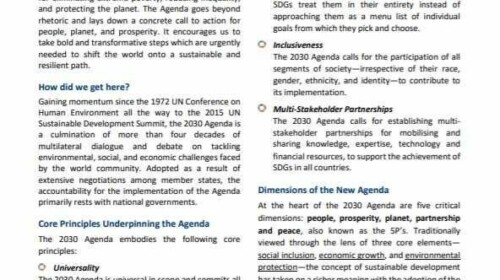 2-page primer on the 2030 Agenda for Sustainable Development